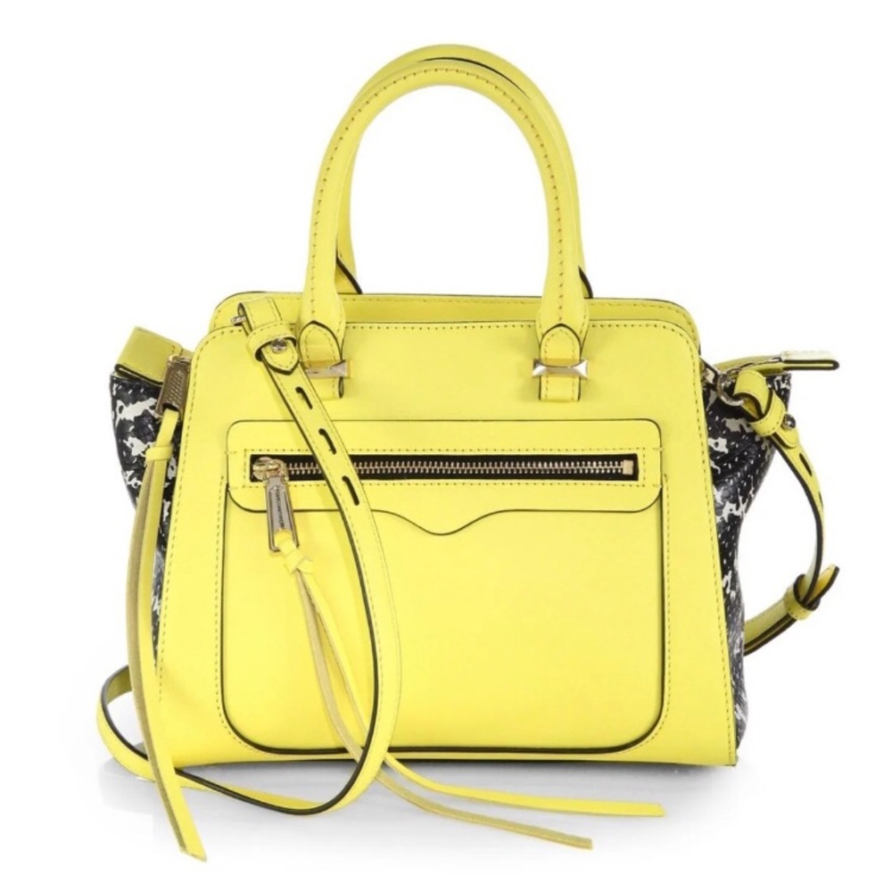 Rebecca Minkoff Yellow Leather Mini Avery Tote